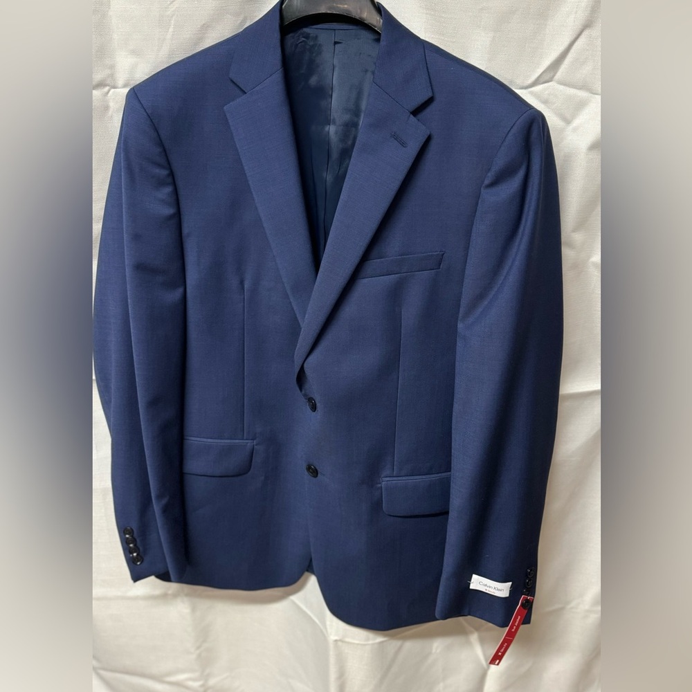 Calvin Klein Slim Fit Navy Suit Jacket Sz 44R
